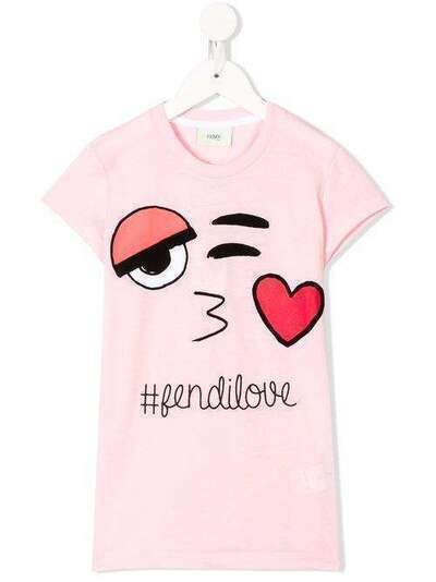 Fendi Kids футболка 'FendiLove' JFI1147AJ