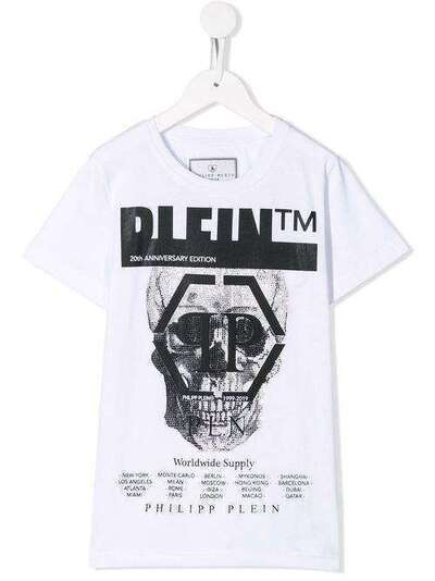 Philipp Plein Junior футболка с принтом Skull F19CBTK0745PJY002N