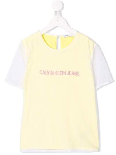 Calvin Klein Kids футболка с контрастными рукавами IG0IG00115