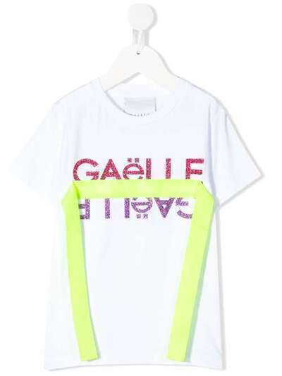 Gaelle Paris Kids футболка с логотипом из блесток 2746M0108