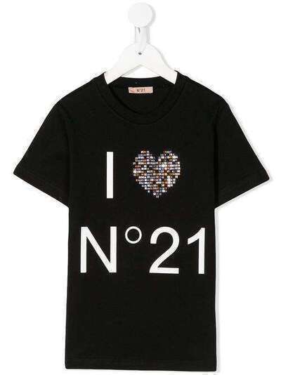 Nº21 Kids декорированная футболка N214AAN0003