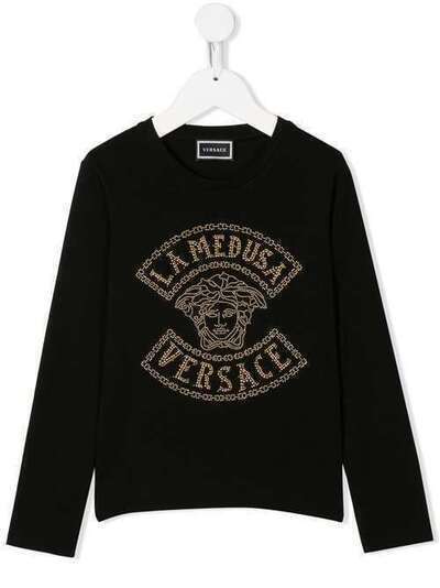 Young Versace топ из джерси Medusa YC000106YA00019