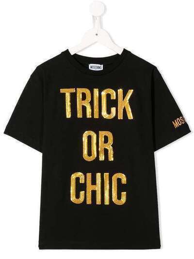 Moschino Kids футболка Trick or Chic HBM02TLBA10