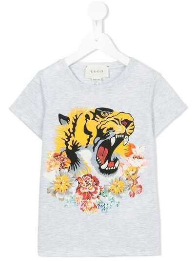 Gucci Kids футболка с принтом тигра 457972X5M59