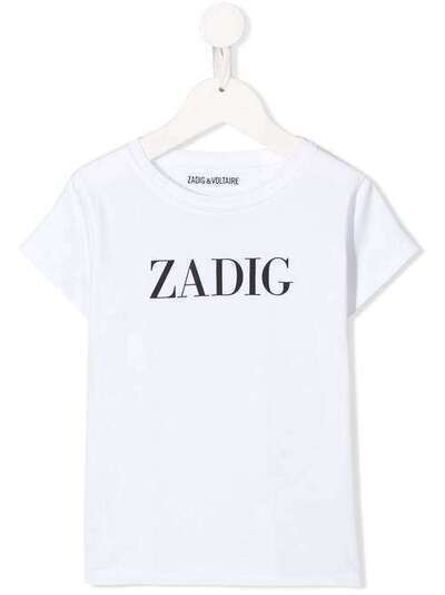 Zadig & Voltaire Kids футболка с круглым вырезом и логотипом X1520410B