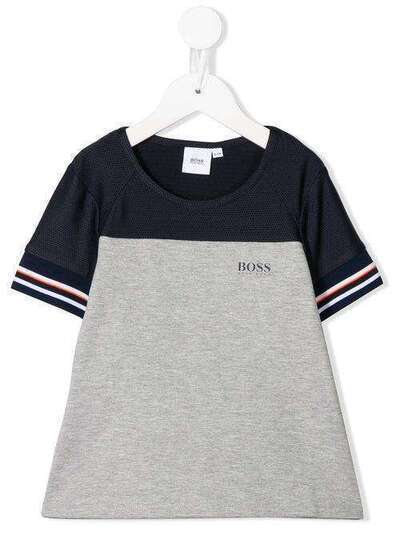 Boss Kids футболка с контрастными полосками J15386A33