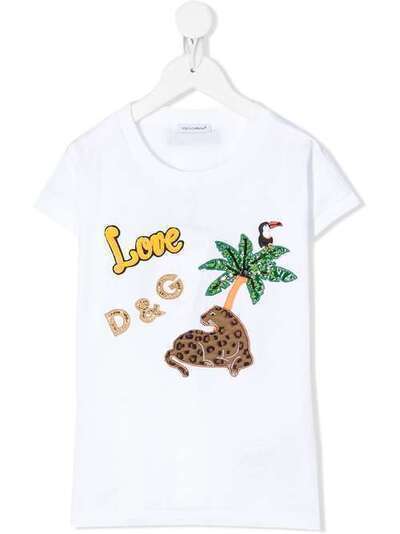 Dolce & Gabbana Kids футболка с нашивками L5JTCVG7WOPK