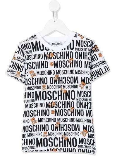 Moschino Kids футболка с логотипом H8M01ILBB35K