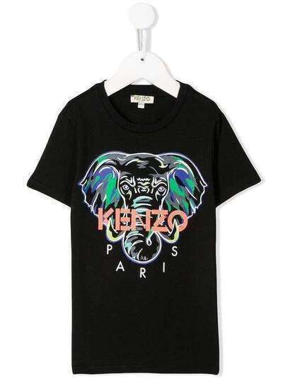 Kenzo Kids футболка Elephant с логотипом KQ10728