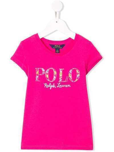 Ralph Lauren Kids футболка с цветочным принтом логотипа 312735820001