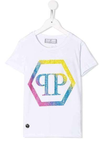 Philipp Plein Junior футболка с кристаллами F19CGTK0394PJY002N