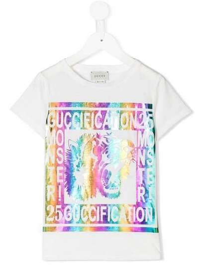 Gucci Kids футболка с принтом 'Guccification' 526763X3O78