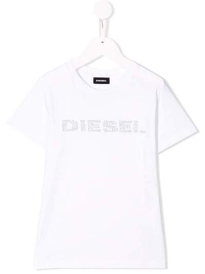 Diesel Kids футболка с логотипом и заклепками 00J4IJ0CAUS
