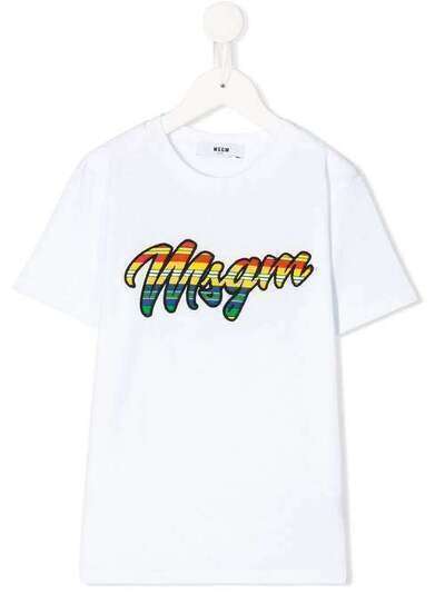 Msgm Kids футболка с логотипом 22136001