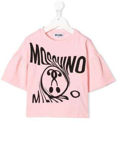 Moschino Kids футболка с логотипом HDM03ILBA00