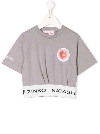 Natasha Zinko Kids укороченная футболка с логотипом MNZ20305I