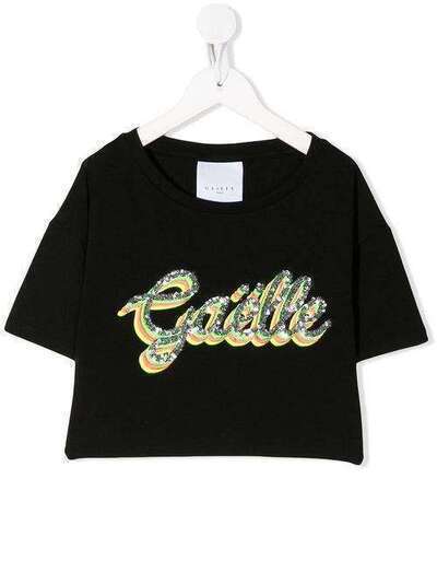 Gaelle Paris Kids футболка с логотипом из блесток 2746F0110JE