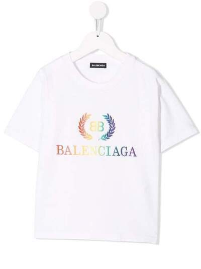 Balenciaga Kids футболка с логотипом 556155TEV87