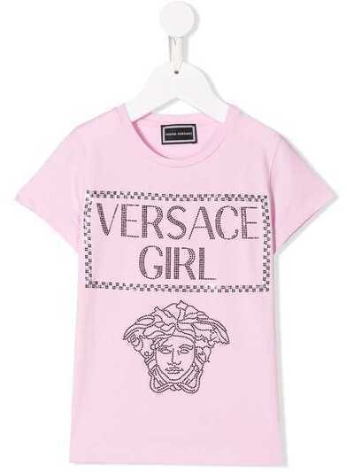 Young Versace футболка с нашивкой-логотипом 'Medusa' YVFTS281YJE95