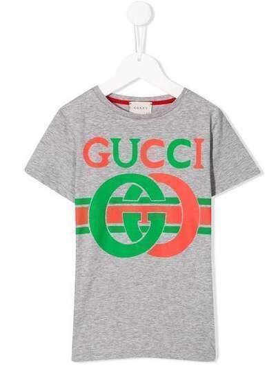 Gucci Kids футболка с логотипом 561651XJBCG