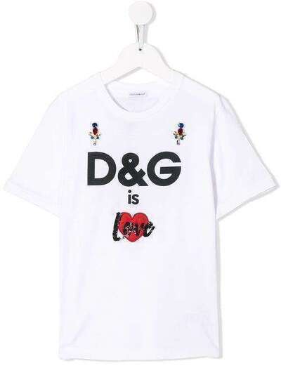 Dolce & Gabbana Kids футболка Love с логотипом L5JTCPG7RHZ