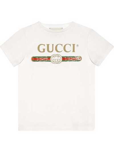 Gucci Kids футболка с логотипом 503628X3L02