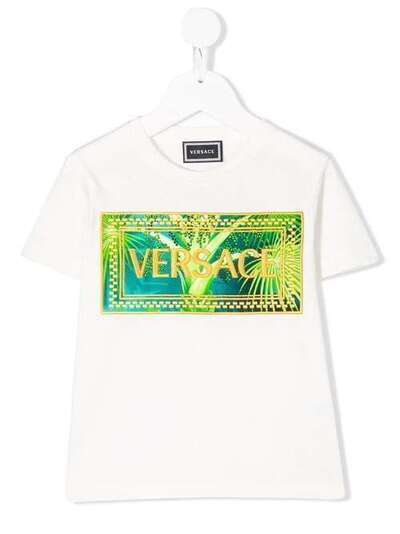 Young Versace футболка с вышитым логотипом YC000392YA00079