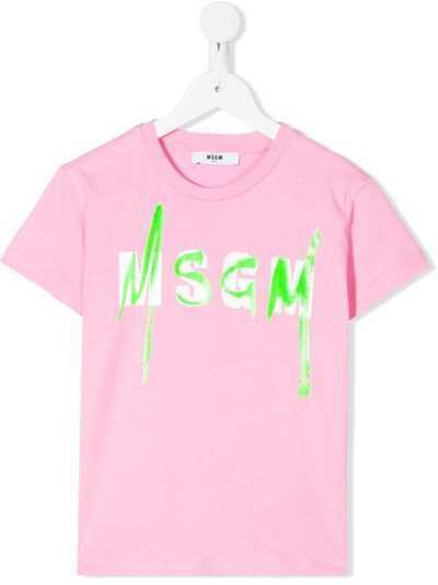 Msgm Kids футболка с логотипом 22088