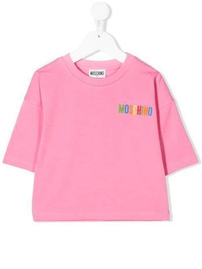 Moschino Kids футболка с логотипом HDM03HLBA01