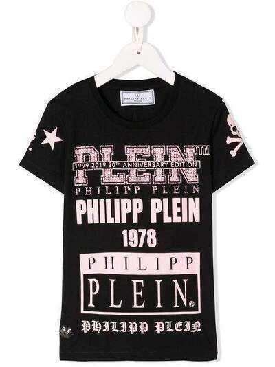 Philipp Plein Junior футболка с круглым вырезом и логотипом A19CGTK0462PJY002N