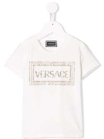 Young Versace футболка с декорированным логотипом YC000140YA00019YA002