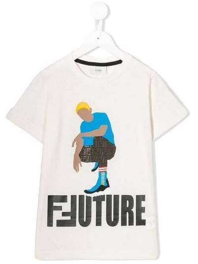 Fendi Kids футболка с принтом FFuture JMI2877AJ