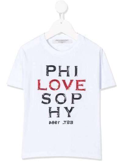 Philosophy Di Lorenzo Serafini Kids футболка с логотипом и пайетками PJTS28JE138