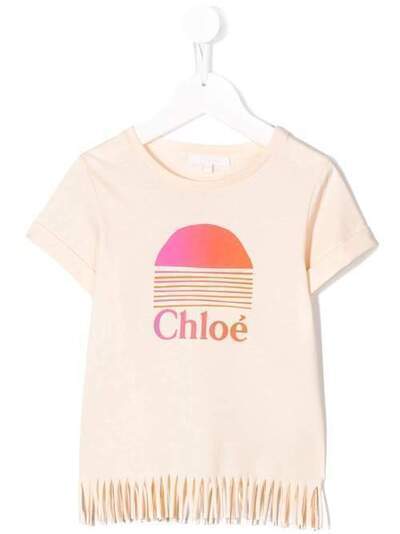 Chloé Kids футболка с короткими рукавами и логотипом C15A9544B