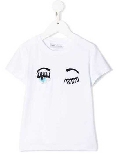 Chiara Ferragni Kids футболка с принтом Winking Eye CFKT009