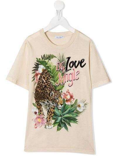 Dolce & Gabbana Kids футболка с принтом DG Love Jungle L5JTCGG7WQU