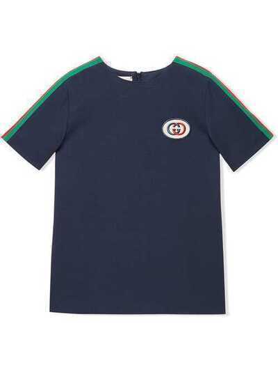 Gucci Kids футболка с отделкой Web 571377XJBEB
