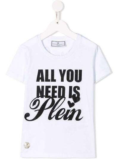Philipp Plein Junior футболка SS Love Plein с круглым вырезом A19CGTK0466PJY002N