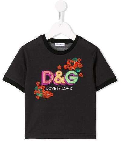 Dolce & Gabbana Kids футболка Love Is Love L5JTBEG7TRL