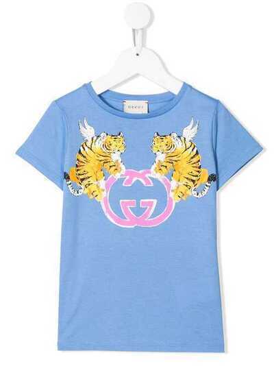 Gucci Kids футболка с графичным принтом 554879XJAOX