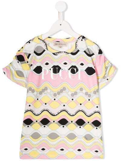 Emilio Pucci Junior футболка с геометричным принтом 9L8031LB890