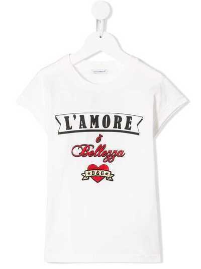 Dolce & Gabbana Kids футболка с принтом логотипа L5JTCVG7RMD