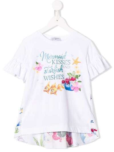 Monnalisa футболка с принтом 'Little Mermaid' 113631PE3201