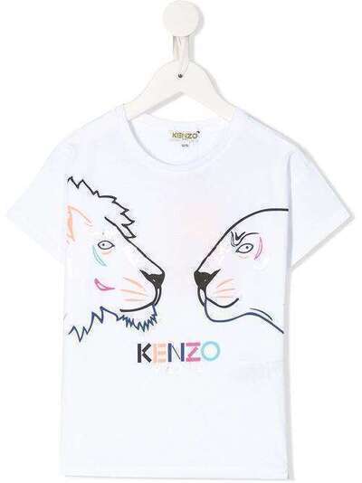 Kenzo Kids футболка с вышивкой KQ10238