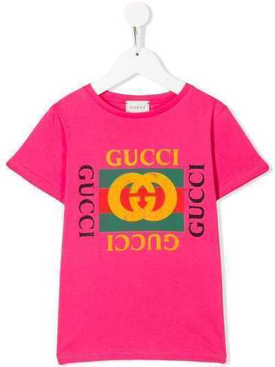 Gucci Kids футболка с архивным логотипом 475740X3G17