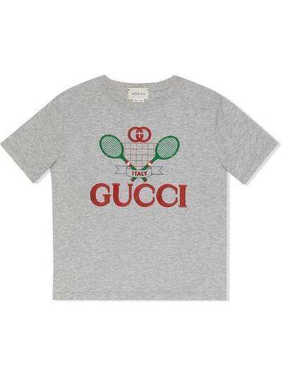 Gucci Kids футболка с вышивкой Gucci Tennis 586167XJBK2