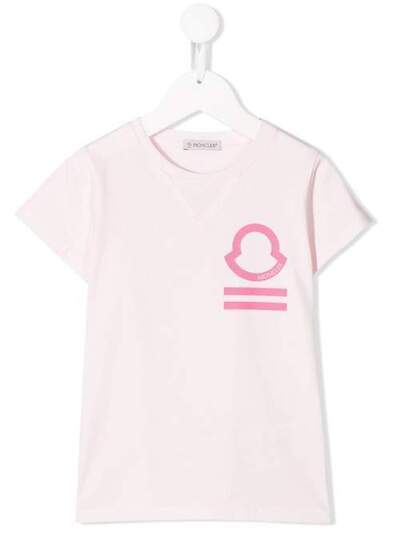 Moncler Kids футболка с круглым вырезом и логотипом 8C723108790A
