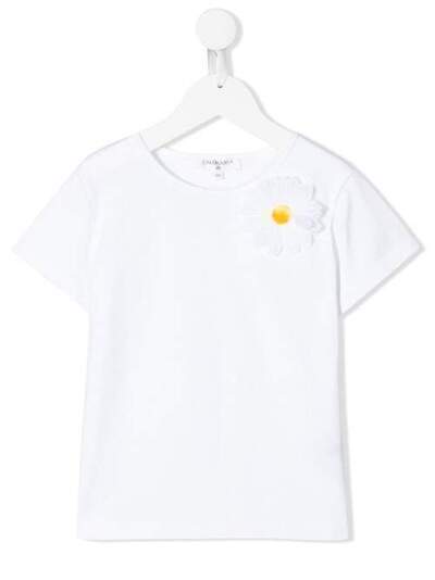 Charabia футболка с цветочной вышивкой S1500010B