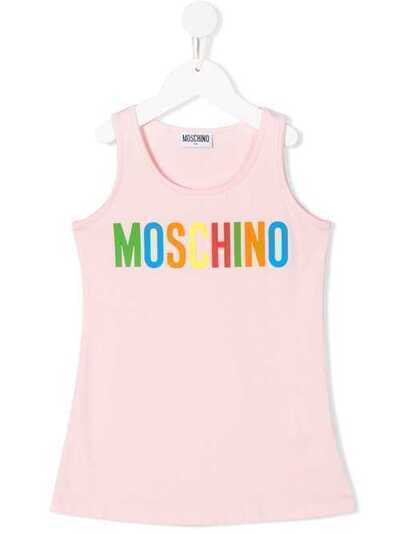 Moschino Kids топ без рукавов с логотипом HAM00XLBA01