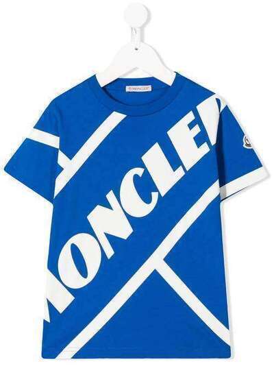 Moncler Kids футболка с графичным принтом и нашивкой-логотипом F19548C7012083907